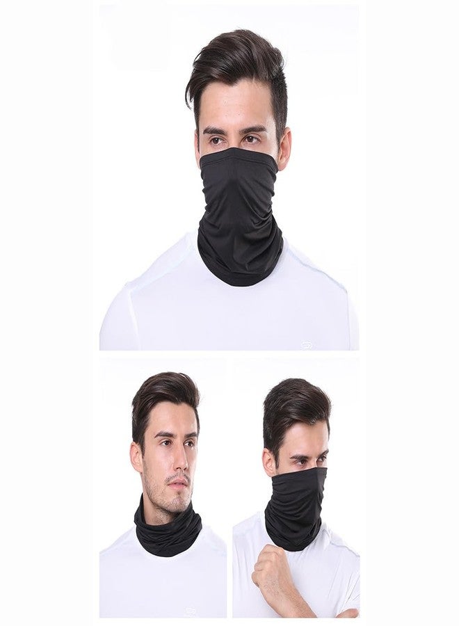 Fanjin 6 Pack Breathable Bandana Face Mask, Summer UV Protection Cooling Neck Gaiter Face Clothing (White) - Image 5